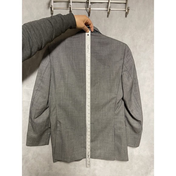 Jack Victor Suit Men 41L Gray Birds Eye Wool Flannel Academia Pants 35x33.5 Luxe - Picture 6 of 16